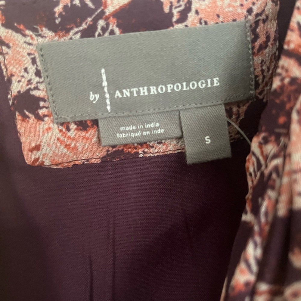 Anthropologie Purple and Pink Floral Dress - Picture 2 of 7